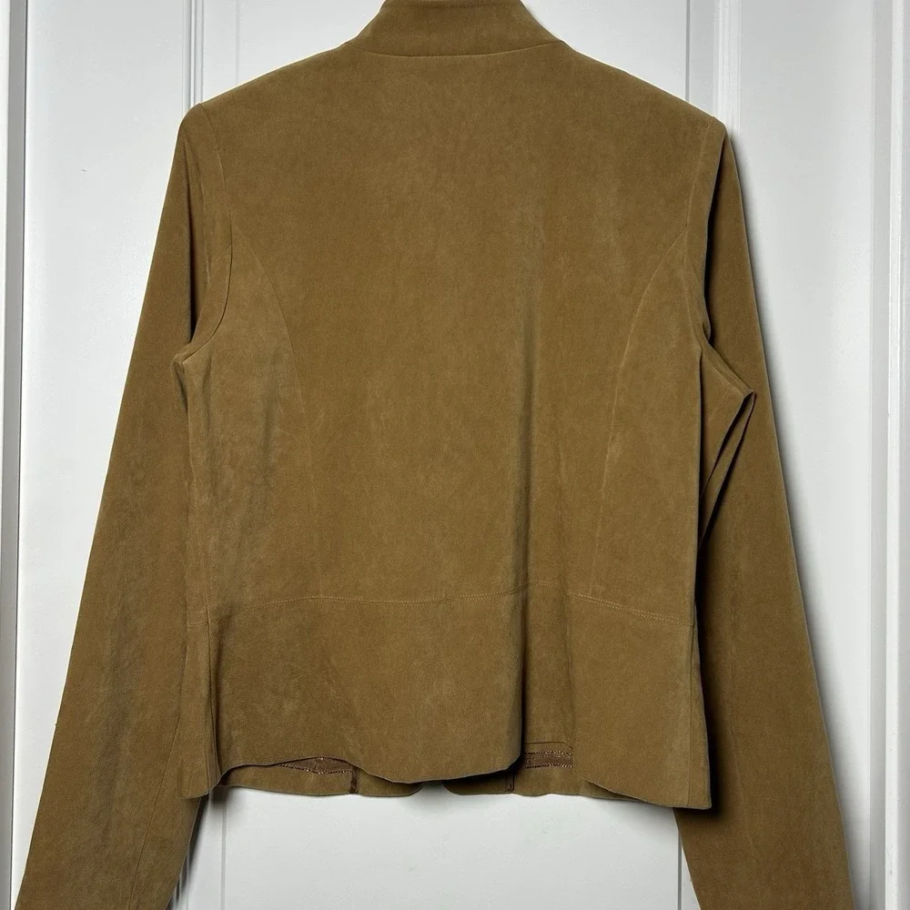 AGB‎ Byer California Vintage 90s Camel Faux Suede Zip Jacket
